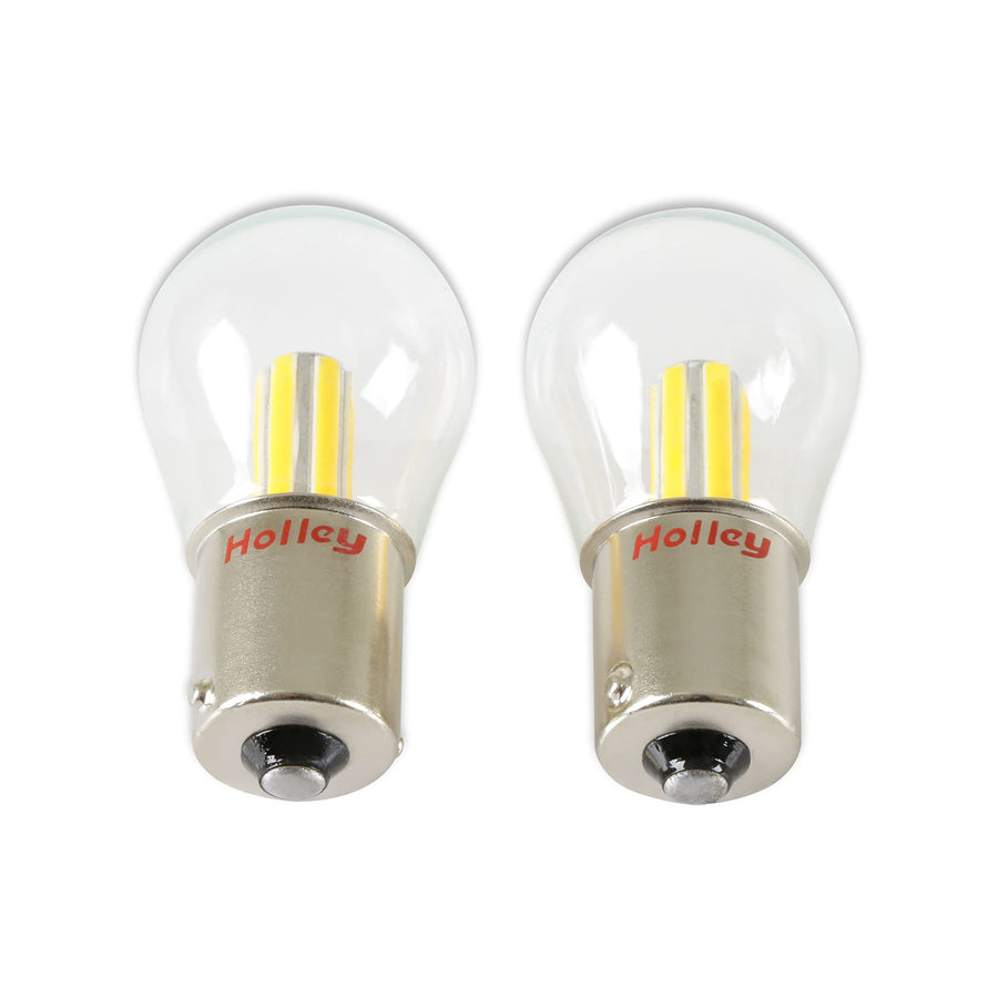 Holley HLED05 RetroBright LED Bulbs - Turn Signal 1156 - Classic White - Pair