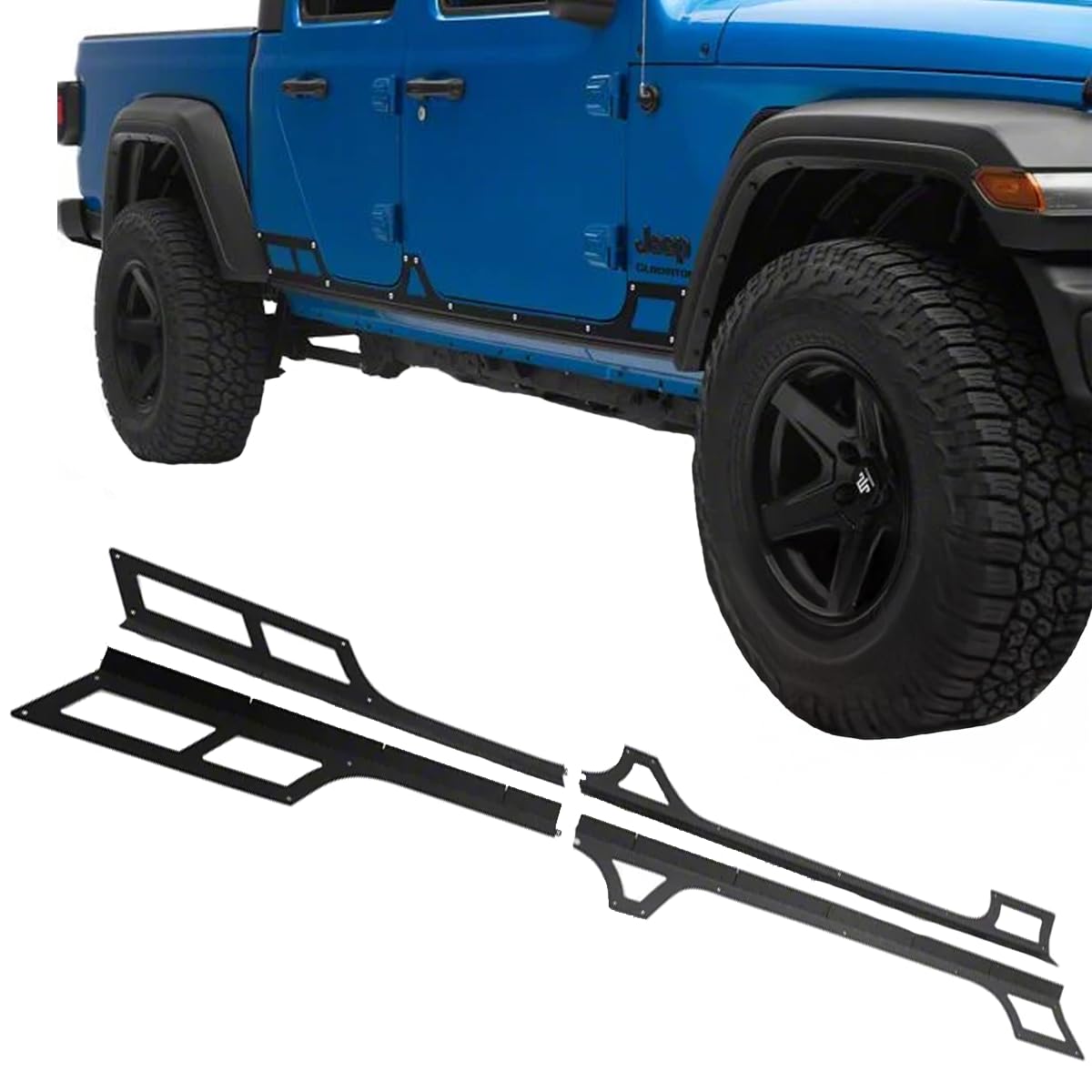Step-Slider Rocker Guards Rock Slide Engineering for Jeep JT Gladiator 2020-21 (AX-SS-RG-JT4)