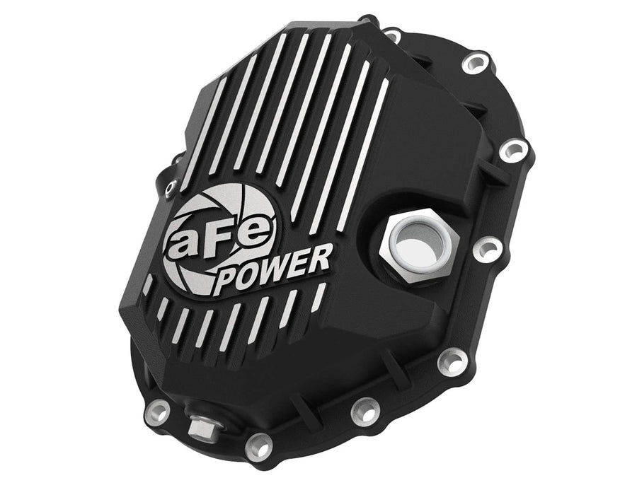 aFe POWER Front Differential Cover Pro Series Black w/Machined Fins - #46-71050B - GM 2500/3500 11-20 V8-6.0L/6.6L (AAM 9.25)