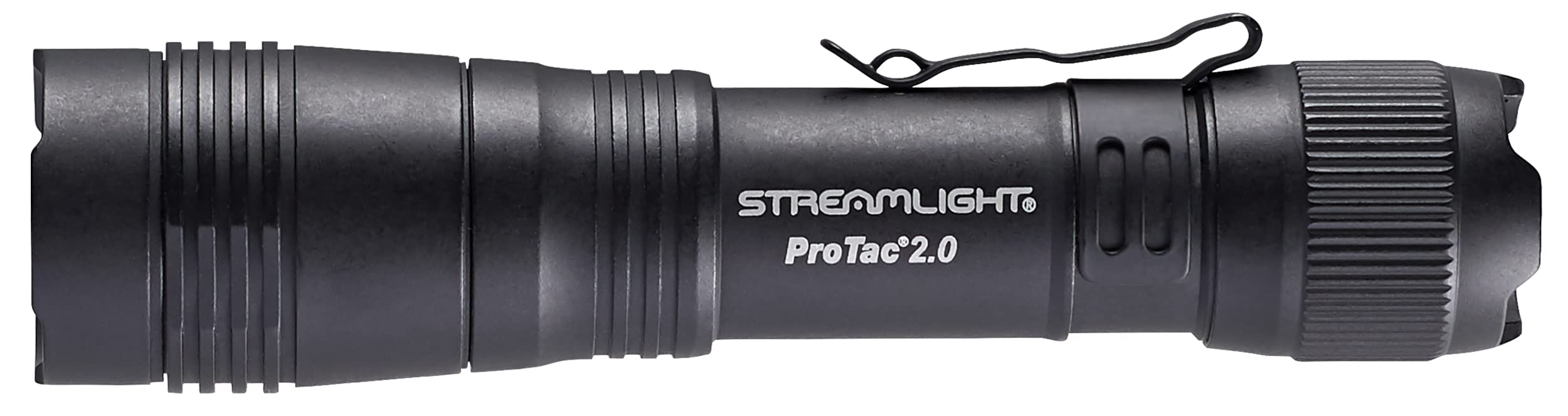 ProTac 2.0 Streamlight 2000-Lumen 17300-Candela Rechargeable Tactical LED Flashlight with USB C Cable, and Holster, Box, Black