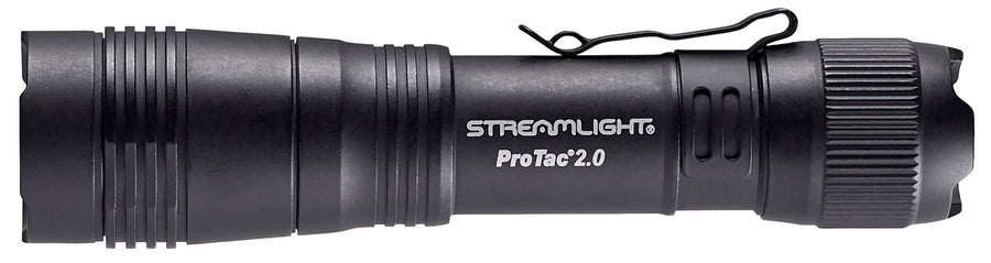 ProTac 2.0 Streamlight 2000-Lumen 17300-Candela Rechargeable Tactical LED Flashlight with USB C Cable, and Holster, Box, Black