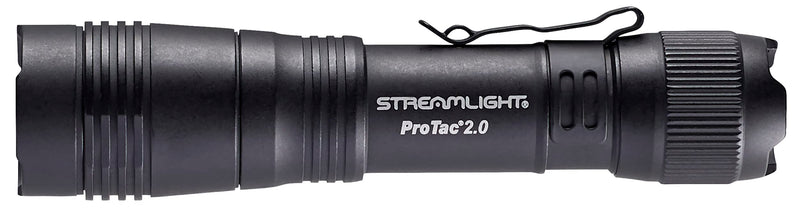 ProTac 2.0 Streamlight 2000-Lumen 17300-Candela Rechargeable Tactical LED Flashlight with USB C Cable, and Holster, Box, Black