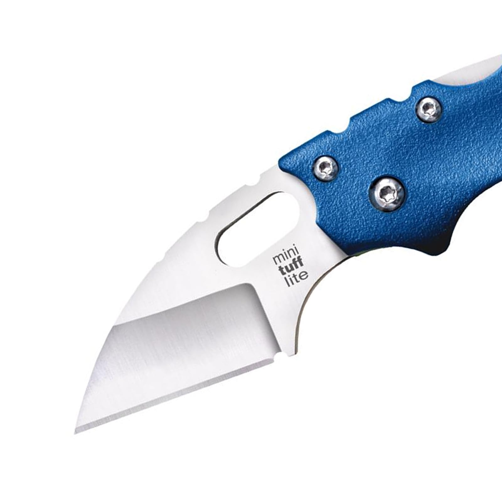 Mini Cold Steel Tuff Lite 2" 4034SS Sheepsfoot Razor-Sharp Blade 3" Griv-Ex Blue Handle Everyday Carry Pocket Folding Knife