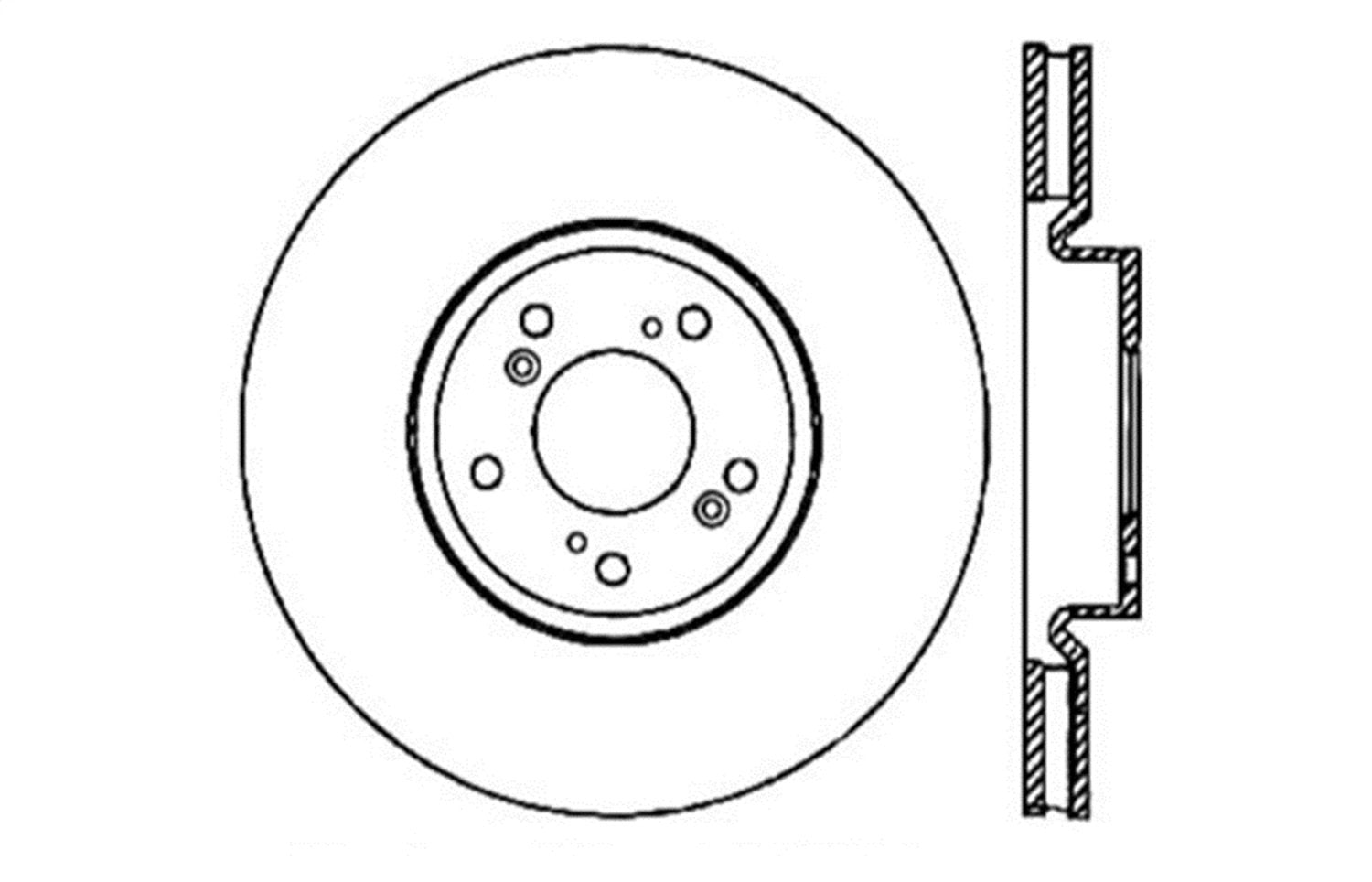 Sport StopTech 128.40069L Cross Drilled Brake Rotor (Front Left), 1 Pack