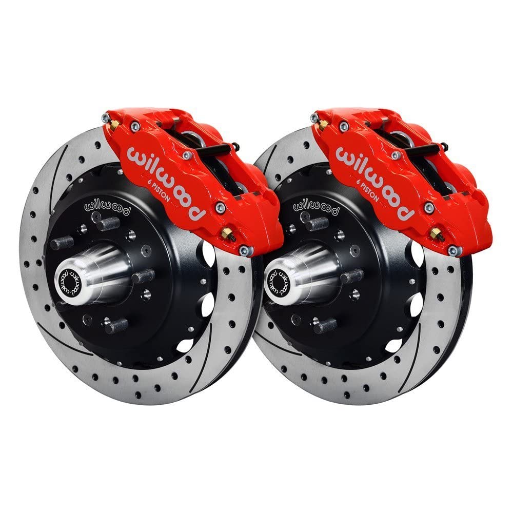 12.88" FNSL6R Hub Front Kit, Drill, Red