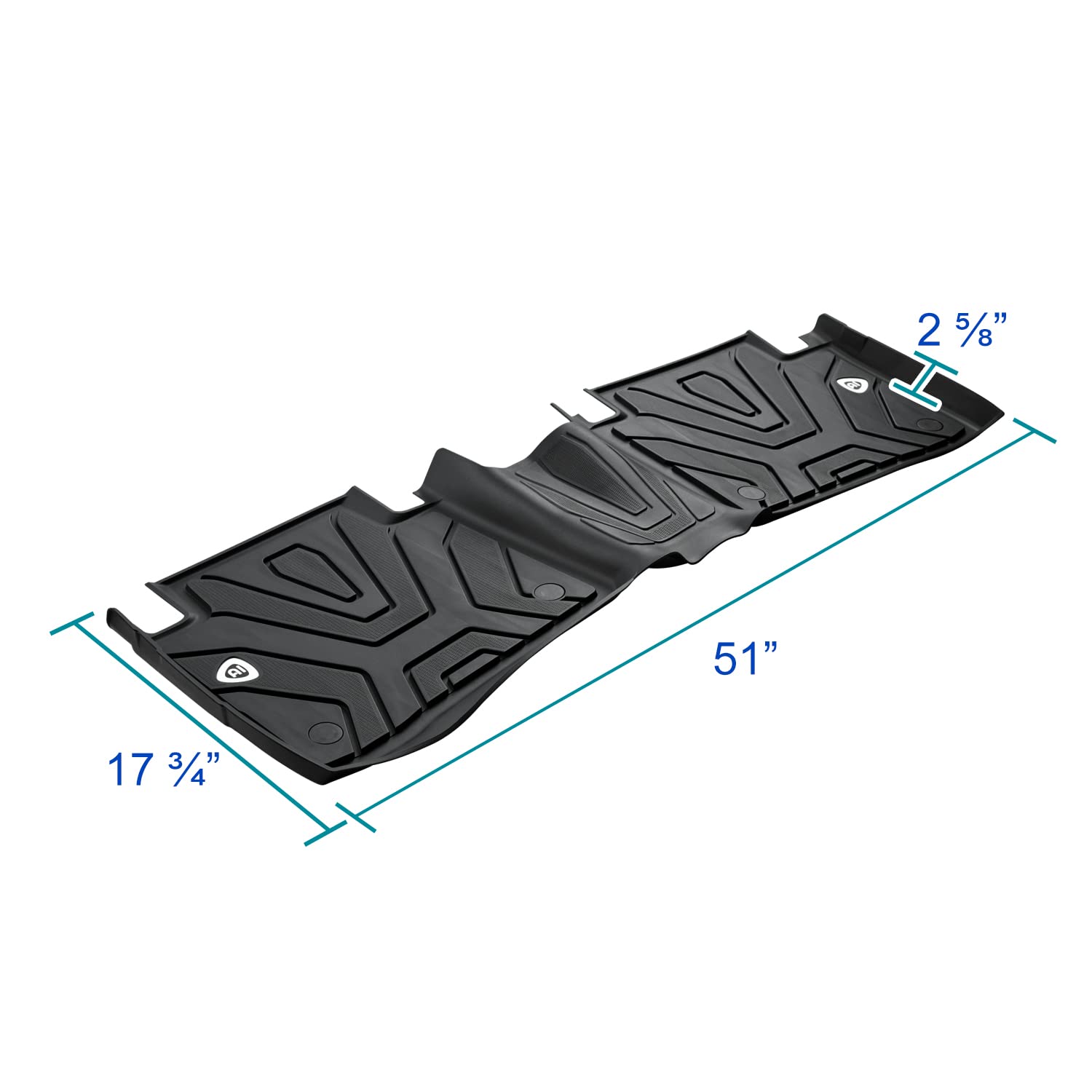 All-Weather Spec-D Tuning Black Injection-Molded TPE Front + Rear Floor Mats Compatible with 2014-2020 Nissan Rogue, 3PC