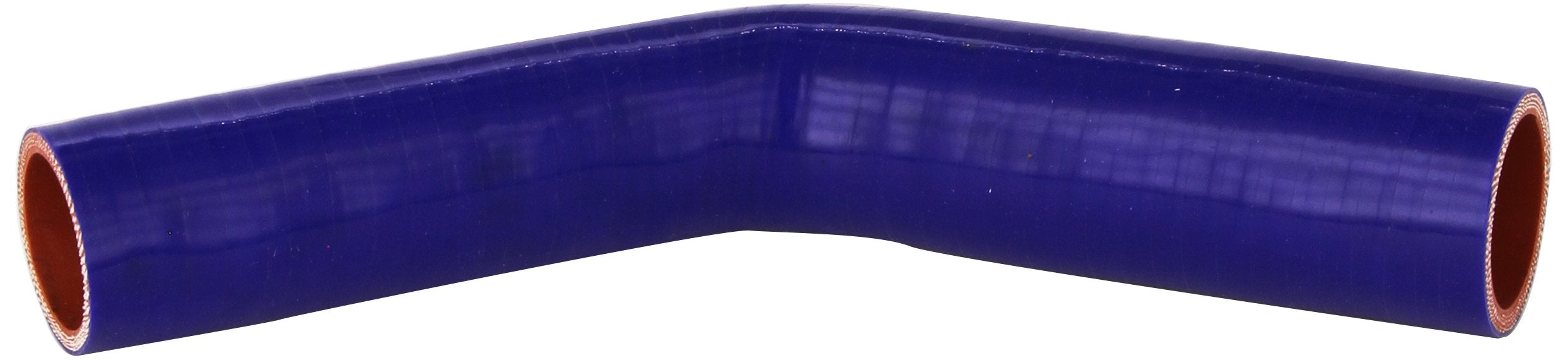 HPS 45 degree HTSER45-138-150-BLUE Silicone High Temperature 4-ply Reinforced Reducer Coupler Hose, 75 PSI Maximum Pressure, 4" Leg Length on each side, 1-3/8" > 1-1/2" ID, Blue