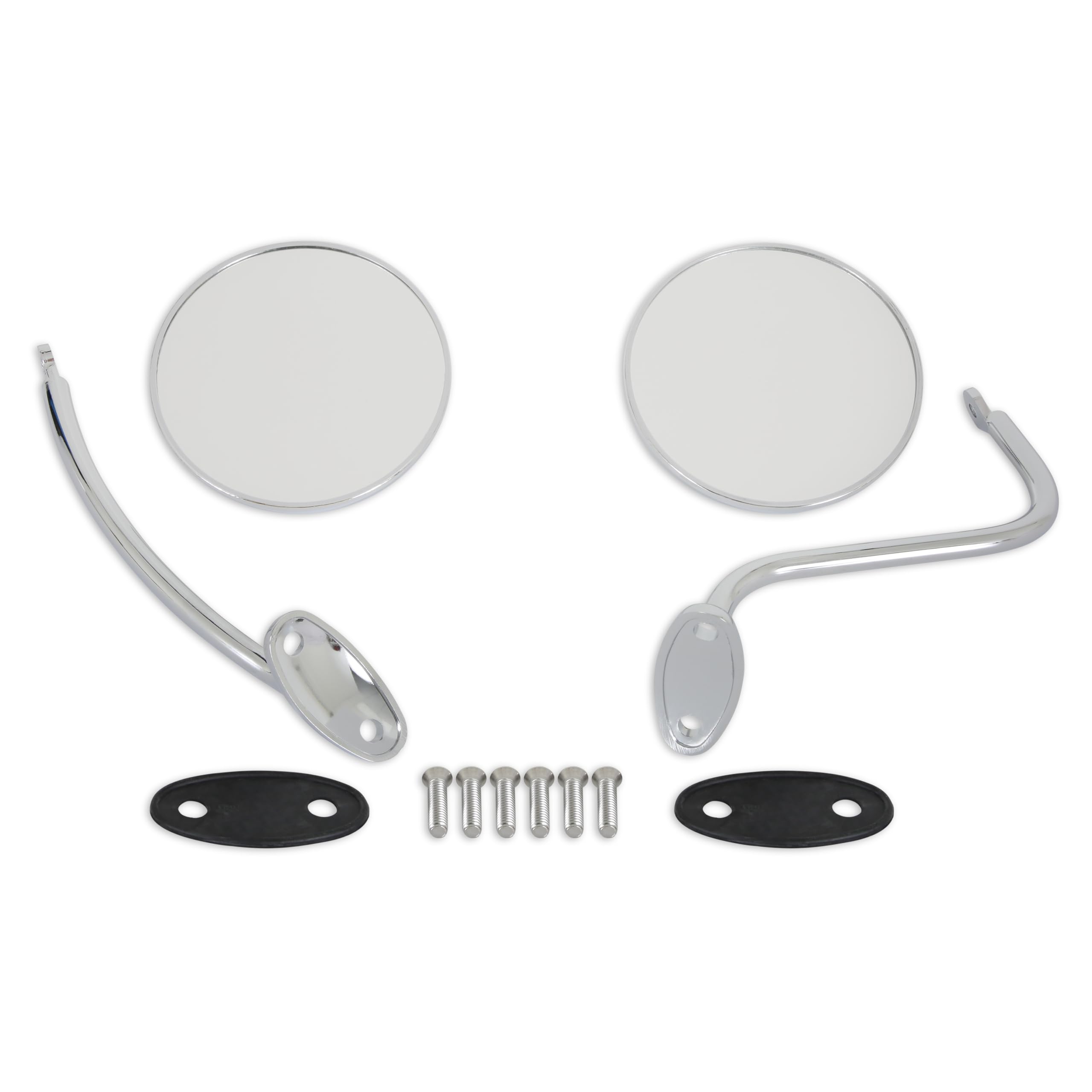 Mirror Set Brothers Trucks COMS1RS-2 Chrome/Stain Round/Smooth