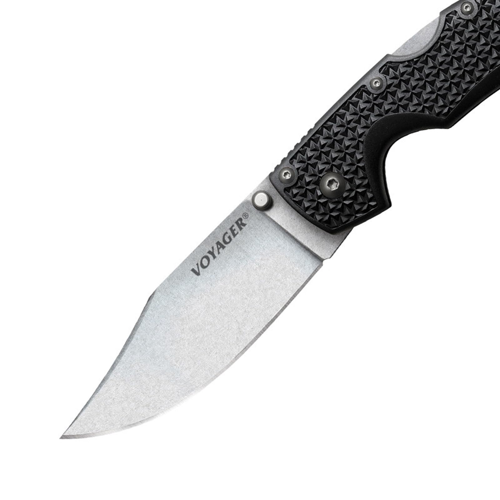 Cold Steel Large Voyager 4" AUS10A Clip Point Razor-Sharp Blade 5.25" Griv-Ex Handle Everyday Carry Tactical Folding Knife, Boxed