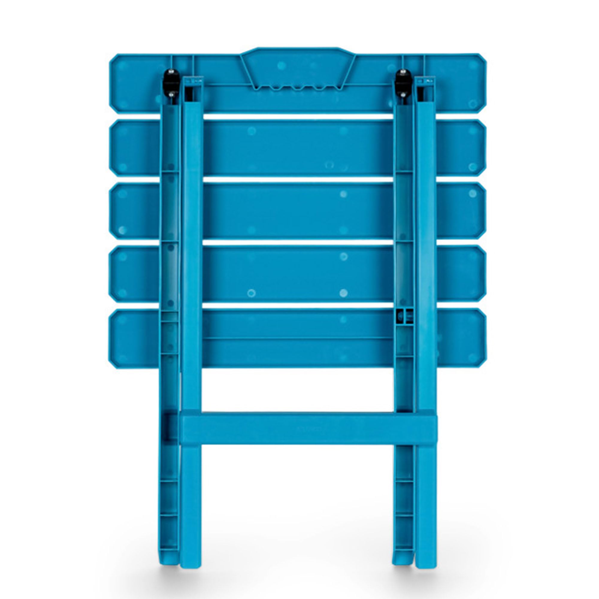 Camco Aqua Adirondack Large Portable Outdoor Folding Side Table-Perfect for The Beach, Camping, Picnics, Cookouts and More-Weatherproof and Rust Resistant (21036)