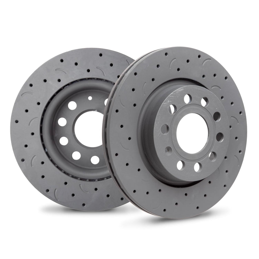 Hawk Performance Cross-Drilled and Slotted HTC5396 Talon Rotors