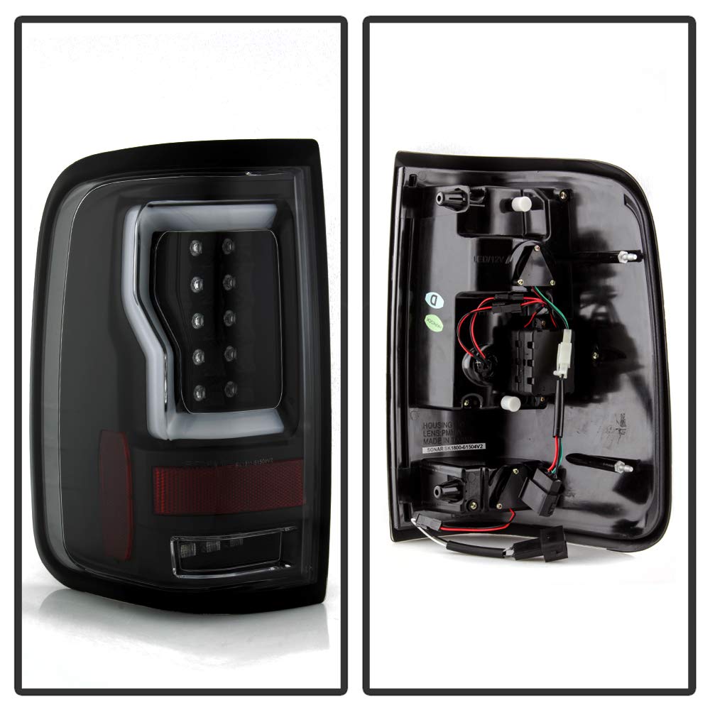 Ford F150 Spyder Auto 5084170 Styleside 04-08 (Not Fit Heritage & SVT) Version 2 Light Bar LED Tail Lights - Black