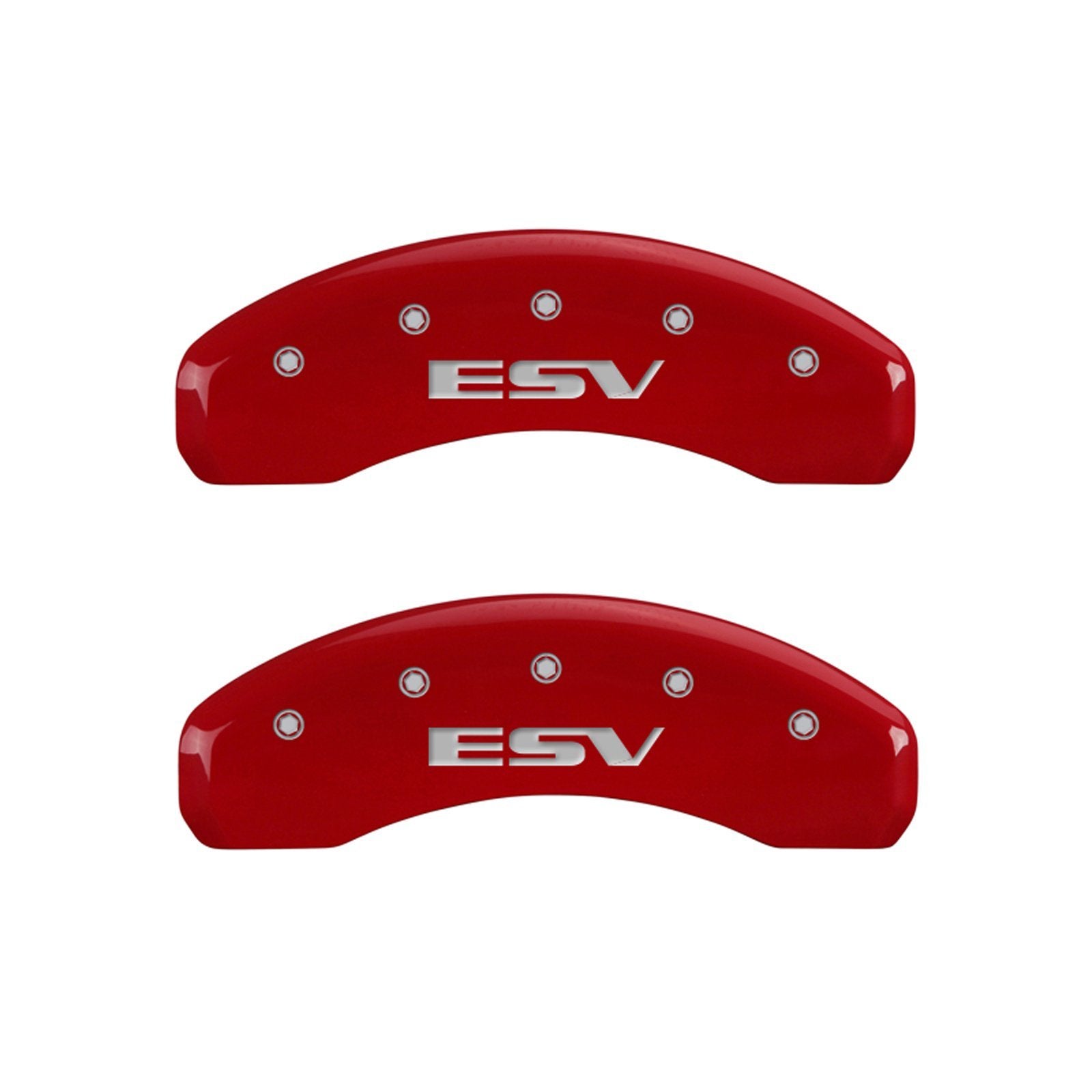 Caliper Covers MGP 35014SESVRD with Red Powder Coat Finish, (Set of 4)