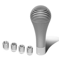 NRG Innovations Shift Knob NRG-SK-701SL with Thread Adapter Wrench Teardrop Style Lever Stick Shifter Handle Billet Aluminum for M10 X 1.25, M10 X 1.5, M12 X 1.25, M12 X 1.5 Thread Pattern Shifter