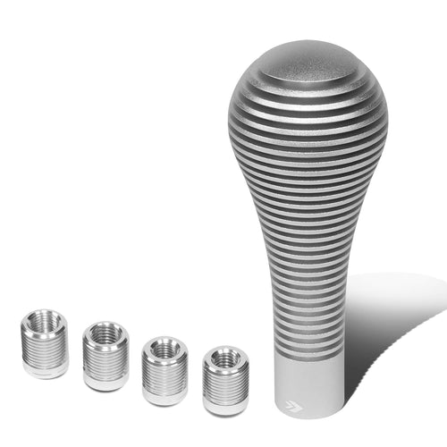 NRG Innovations Shift Knob NRG-SK-701SL with Thread Adapter Wrench Teardrop Style Lever Stick Shifter Handle Billet Aluminum for M10 X 1.25, M10 X 1.5, M12 X 1.25, M12 X 1.5 Thread Pattern Shifter