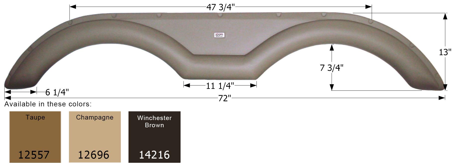 Fender Skirt ICON, Tandem, Sunnybrook, FS2557, Taupe