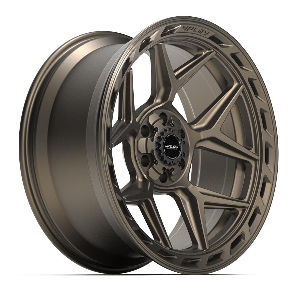 22 Inch 4PLAY Wheels Rim 4P55 Fits 6x135 & 6x139.7 22x10 Satin Bronze (1)