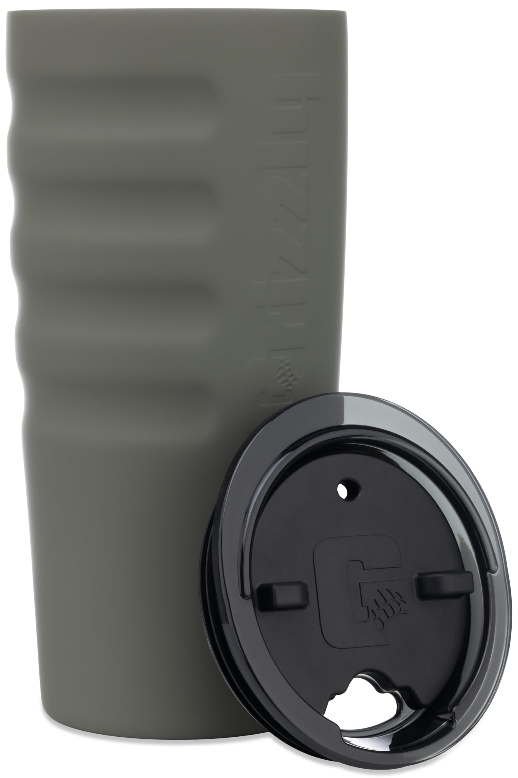 20 oz Grizzly Grip Cup with Mag Lid | Vacuum Insulated | For Coffee Car Travel Beach Camping Hiking Hunting Fishing | Lunar Green