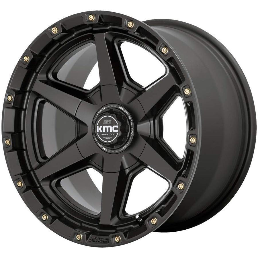 KMC Wheels Signal KM101 Satin Black Wheel with Aluminum (17 x 9. inches /5 x 127 mm, 18 mm Offset)
