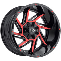 422 Prowler Vision 20x12 5x4.5"/5x5" -51mm Black/Red Wheel Rim 20" Inch 422Z20207BMFR-51