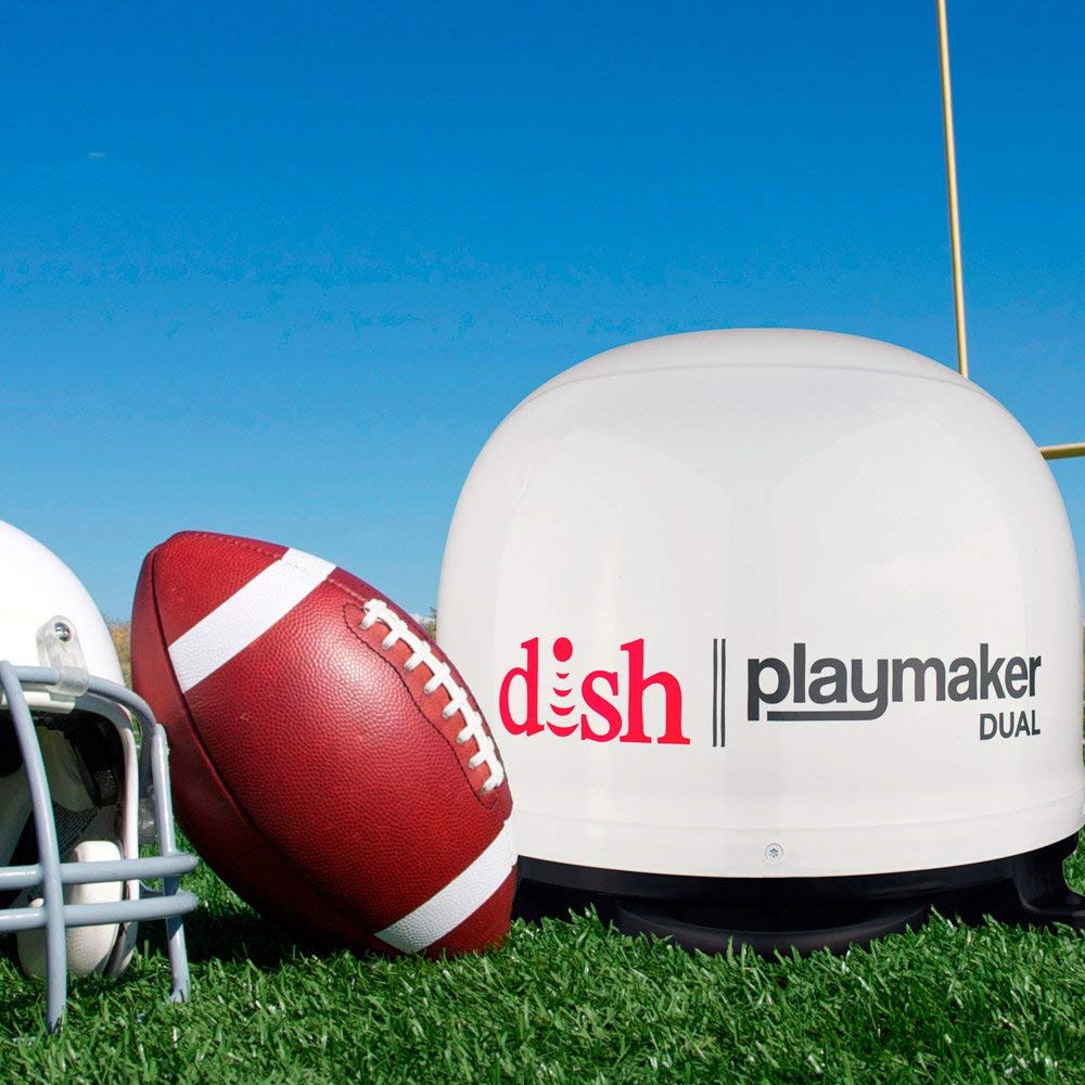 Winegard PL8000R White Dish Playmaker Dual with Wally HD Receiver Bundle