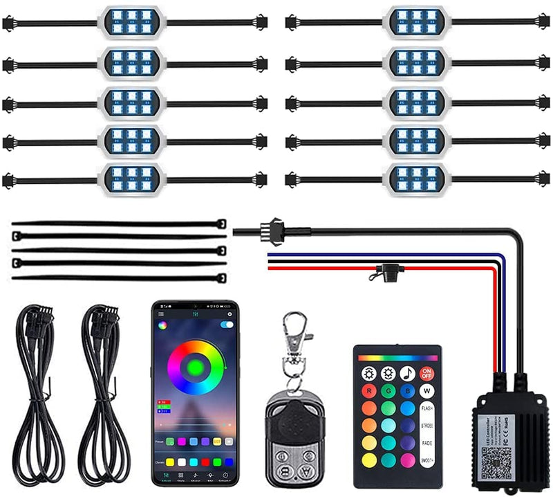 Race Sport Underbody Lighting RGB Multi-Color LED Motorcycle Accent Strip Light Kit RSMCACS