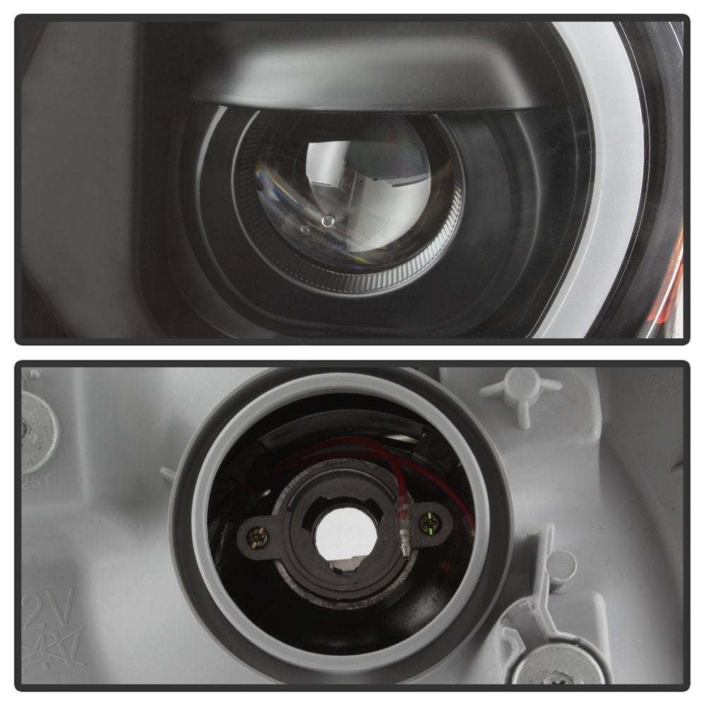 xTune SPYDER (9037542) Toyota Tacoma 12-15 Headlights - Light Bar DRL - Black PRO-JH-TTA12-LBDRL-BK
