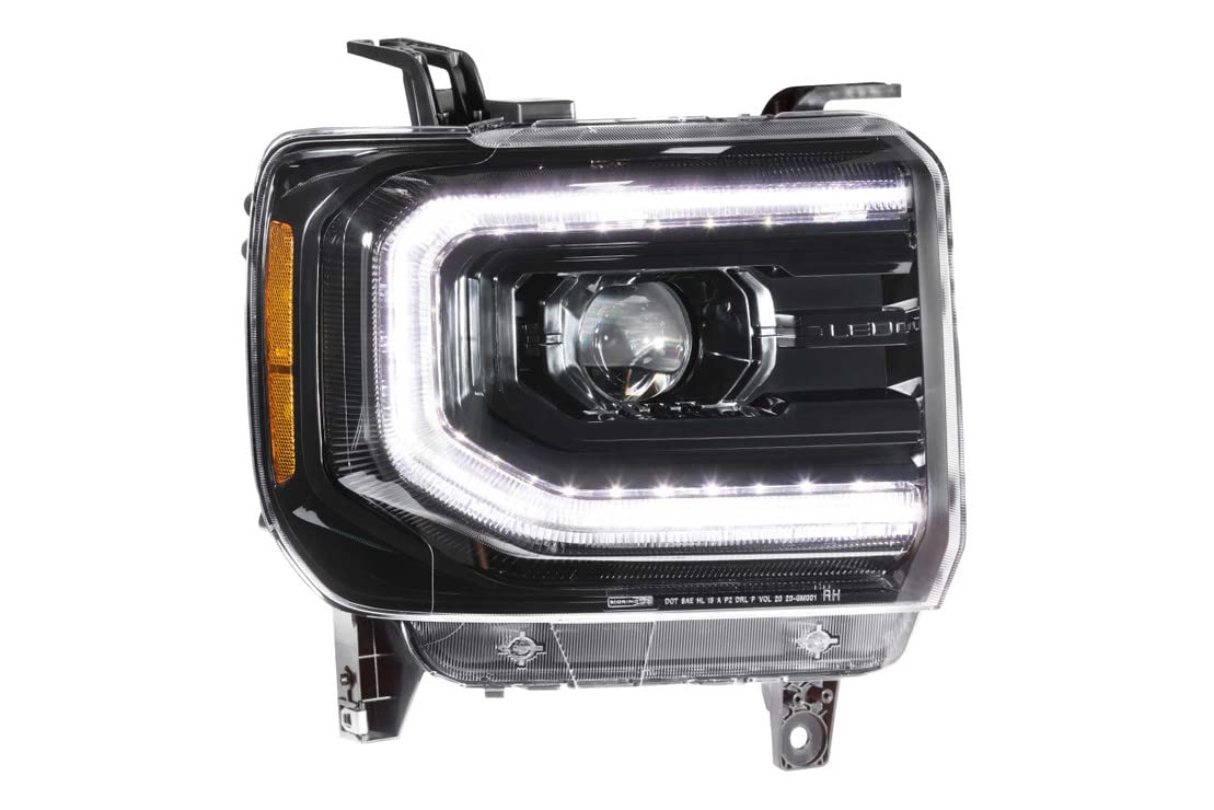 Morimoto XB LED Headlight Upgrade Housing, Fits 2014-2018 GMC Sierra, Plug and Play Replacement, DOT Approved LED Assembly with Switchback Sequential Turn Signals Pair of Headlights (LF544)