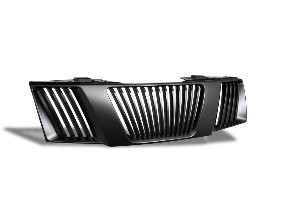 7165502 Armordillo USA Vertical Front Hood Grille - Matte Black Fits 2005-2008 Nissan Frontier