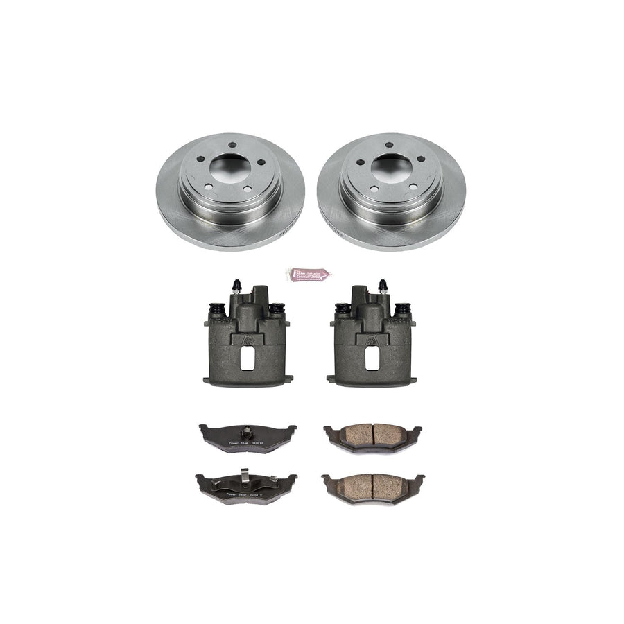 Power Stop KCOE6263 Replacement Autospeciality Rear Caliper Kit- OE Rotors, Ceramic Brake Pads, Calipers For Chrysler 300M, Chrysler Concorde, Chrysler LHS, Dodge Intrepid [Model Specific]