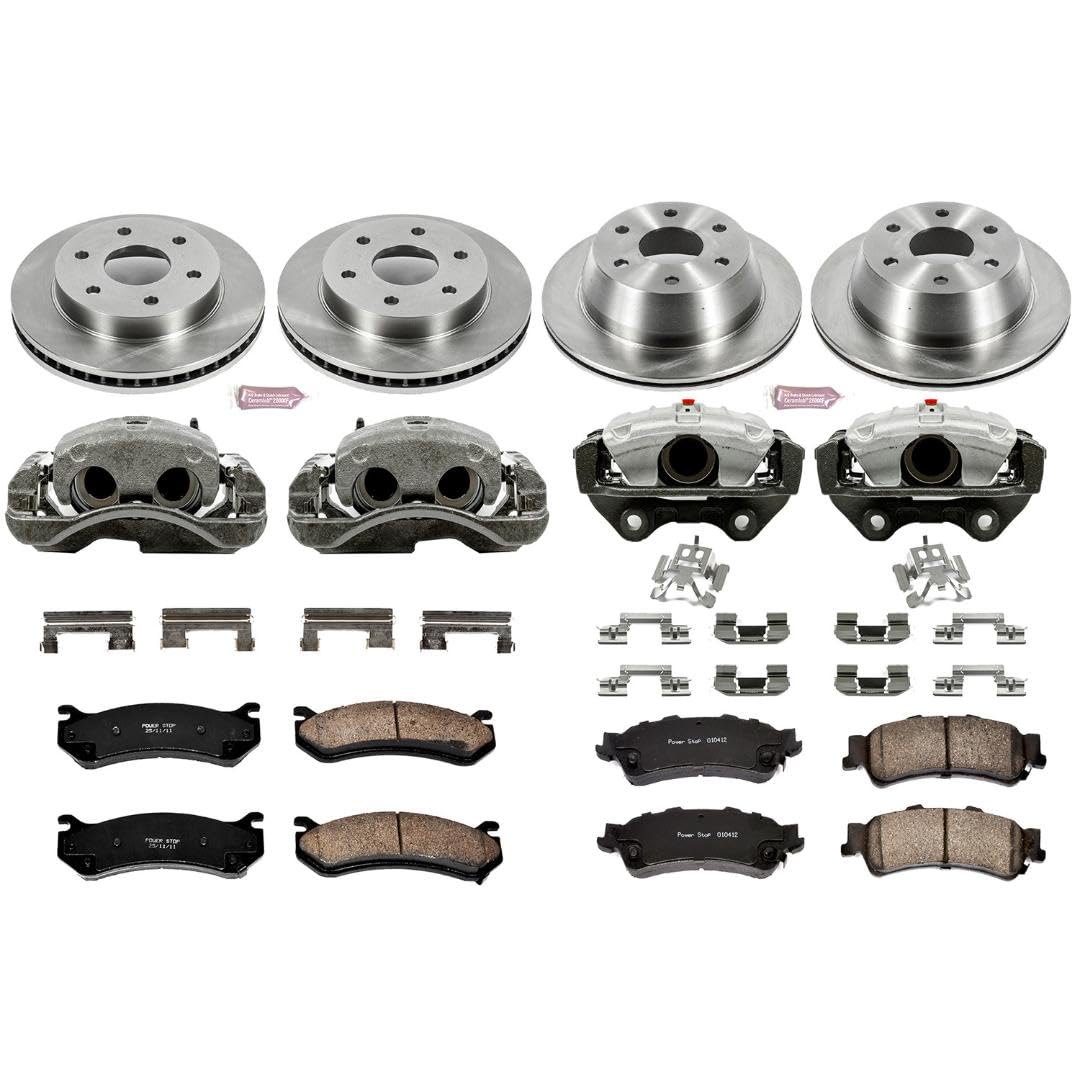 Power Stop KCOE2010A Brake Kit Autospecialty OE Replacement with Calipers For Chevy Silverado 1500 Sierra 1500 Yukon XL 1500