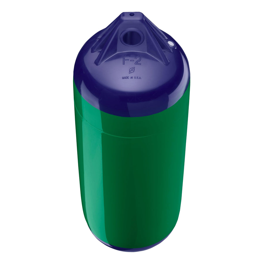 Polyform F-2 Standard Boat Fender F-Series - Forest Green Blue Ropehold