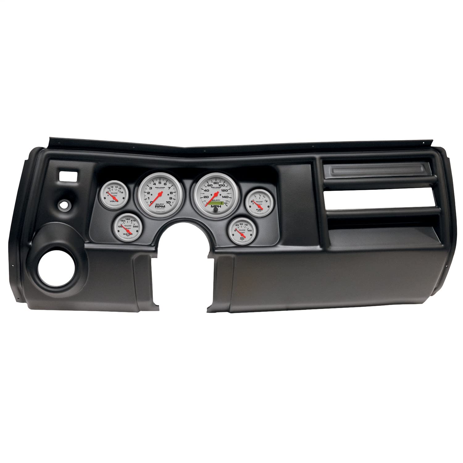 AutoMeter Dash Kit Direct Fit, (3 3/8" X2, 2 1/16" X4), Chevy Chevelle Vent 69, Ultra-Lite (2909-13)