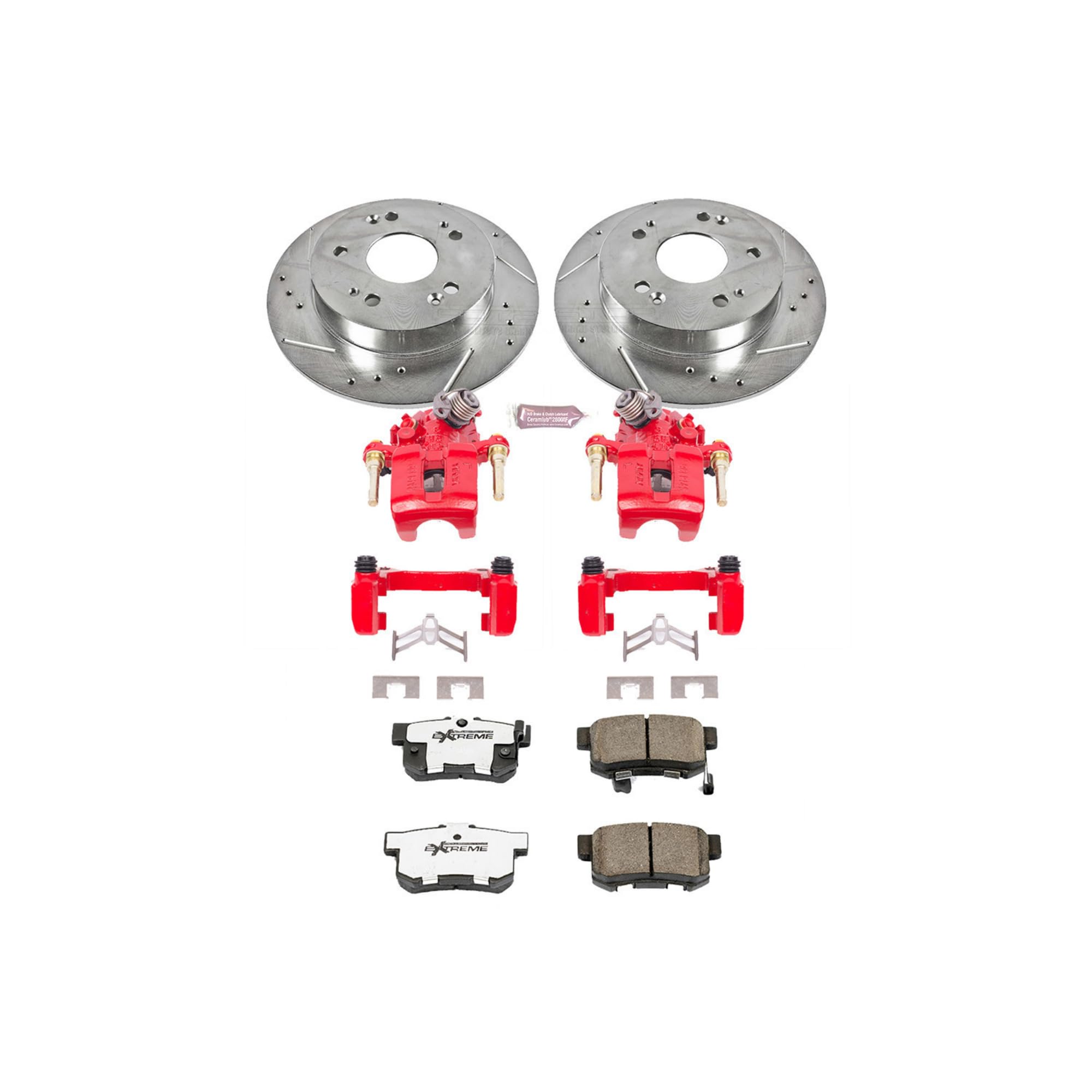 Power Stop Rear KC1243B-26 Z26 Street Warrior Brake Kit For Honda Prelude 1997-2001 [Model Specific]