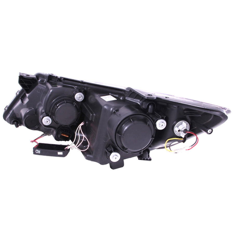 Chrome/Clear/Amber Halogen Projector Headlight AnzoUSA for Kia Forte