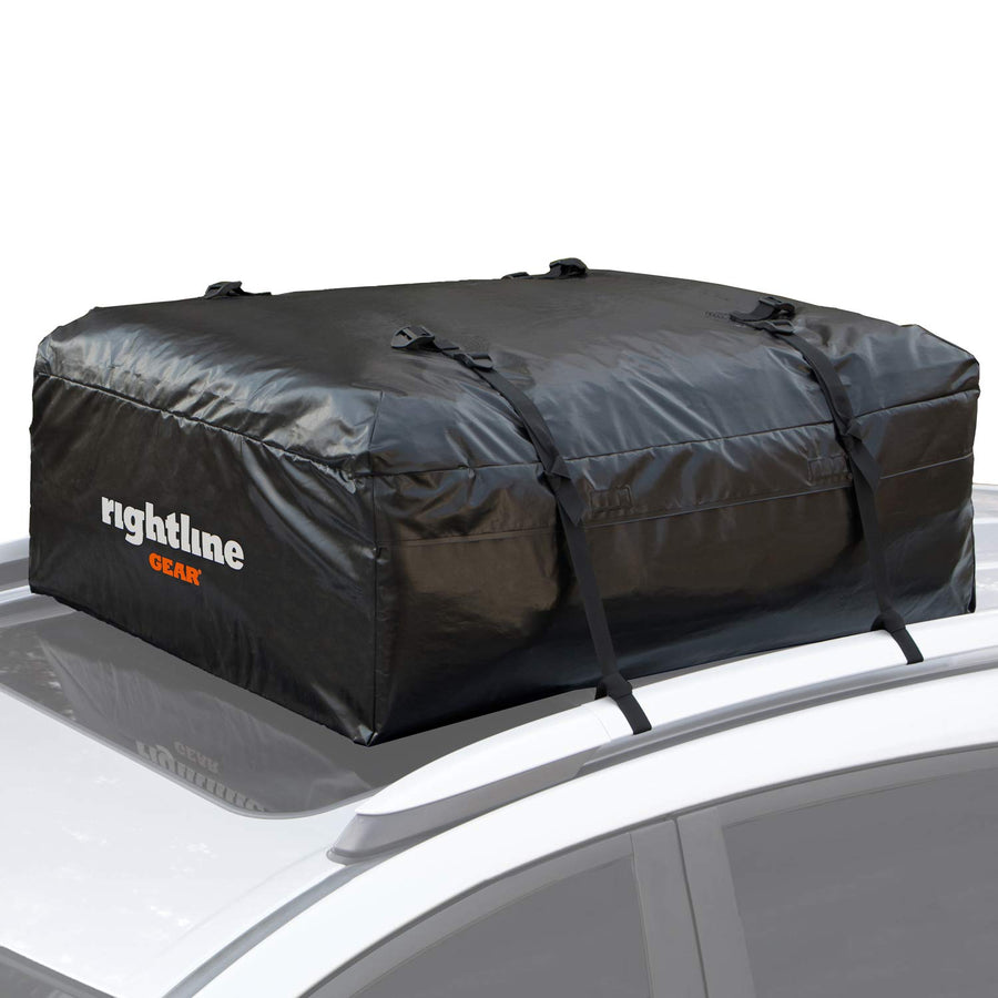 Rightline Gear Ace Jr Rooftop Weatherproof Cargo Carrier for Top of Vehicle, Attaches With or Without Roof Rack, 10 Cubic Feet, Black