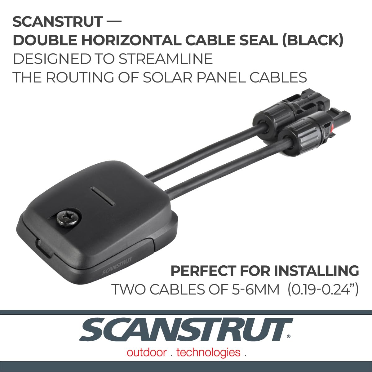 Horizontal Scanstrut Double Cable Seal DS-HD6-BLK – Black