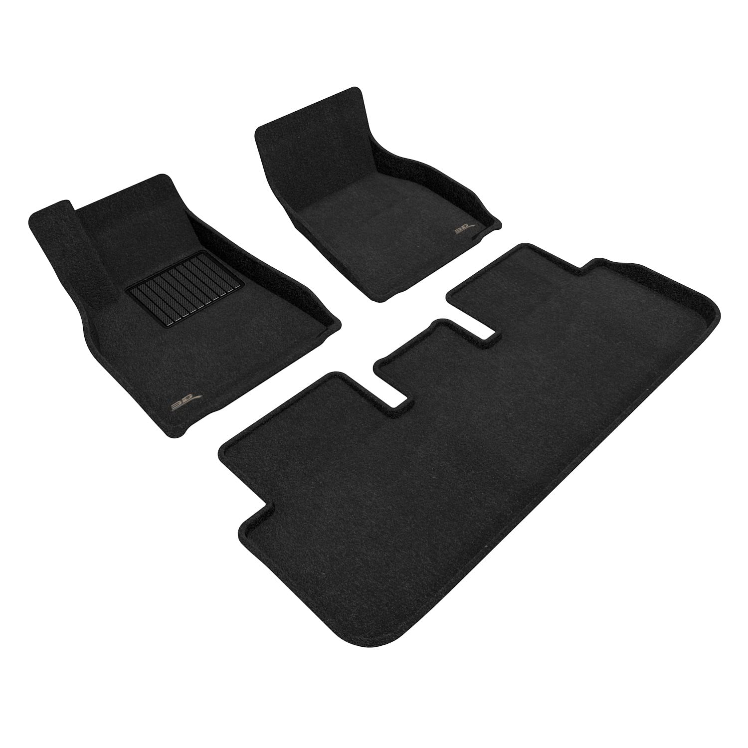 3D MAXpider Elegant Custom Fit Floor Mat (Black) Compatible with Tesla Model S 2021-2026- R1 R2