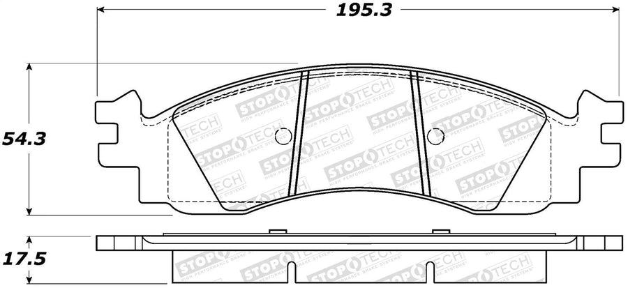 Front StopTech 308.11580 Brake Pads with Shims and Hardware