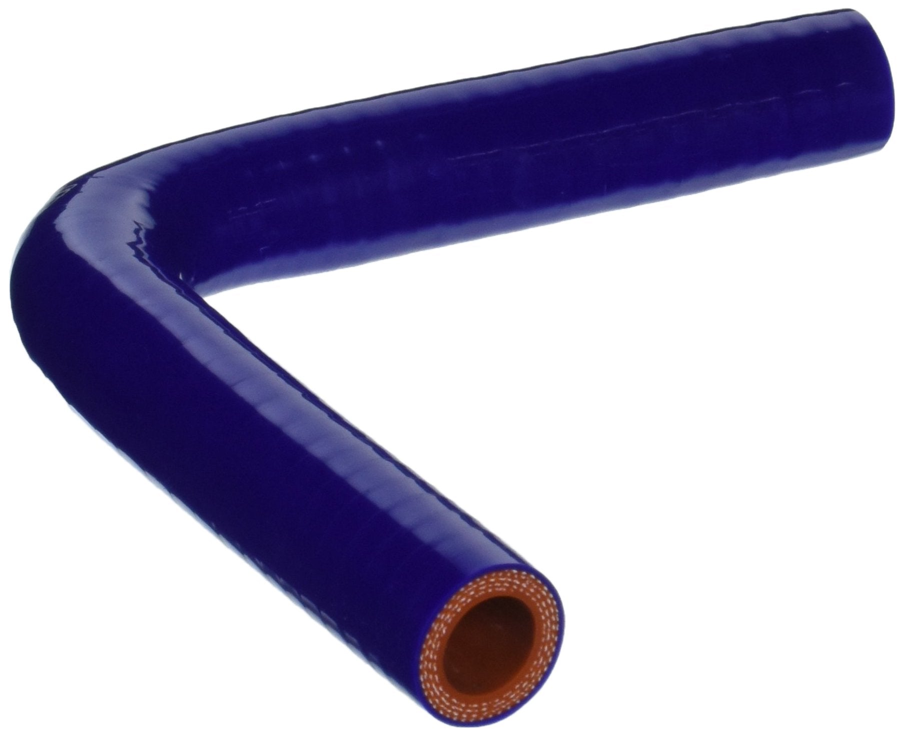 HPS Silicone High Temperature HTSEC90-062-BLUE 4-ply Reinforced 90 degree Elbow Coupler Hose, 100 PSI Maximum Pressure, 4" Leg Length on each side, 5/8" ID, Blue