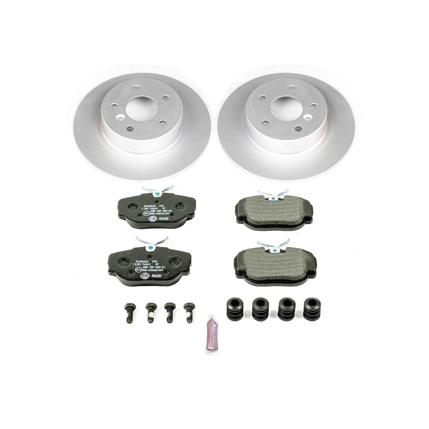 Power Stop ESK6152 Euro-Stop Rear Brake Kit For Land Rover Discovery L& Rover 1999-2004 [Model Specific]