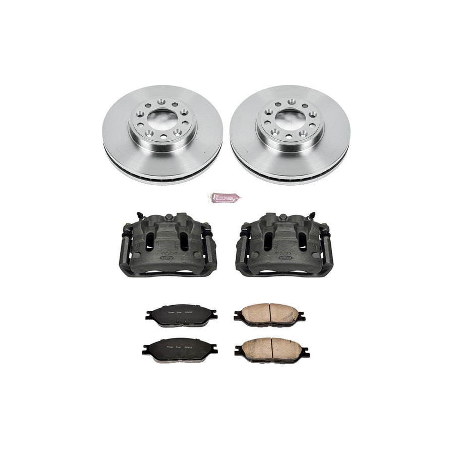 Power Stop KCOE5205 Replacement Autospeciality Front Caliper Kit- OE Rotors, Ceramic Brake Pads, Calipers For Ford Windstar 1999-2003 [Model Specific]
