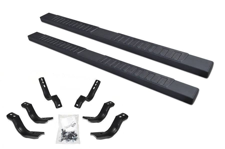 6" Go Rhino OE Xtreme II Sidesteps & Brackets | Galvanized Steel, Textured Black | 6862412687T | Fits 2004-2014 Ford F-150 Super Crew Pickup