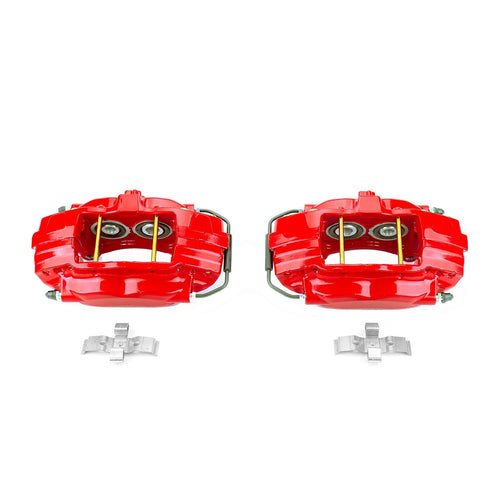 Power Stop Rear S5084 Pair of High-Temp Red Powder Coated Calipers For Dodge Charger, Chrysler 300, Dodge Challenger, Dodge Magnum, Jeep Grand Cherokee