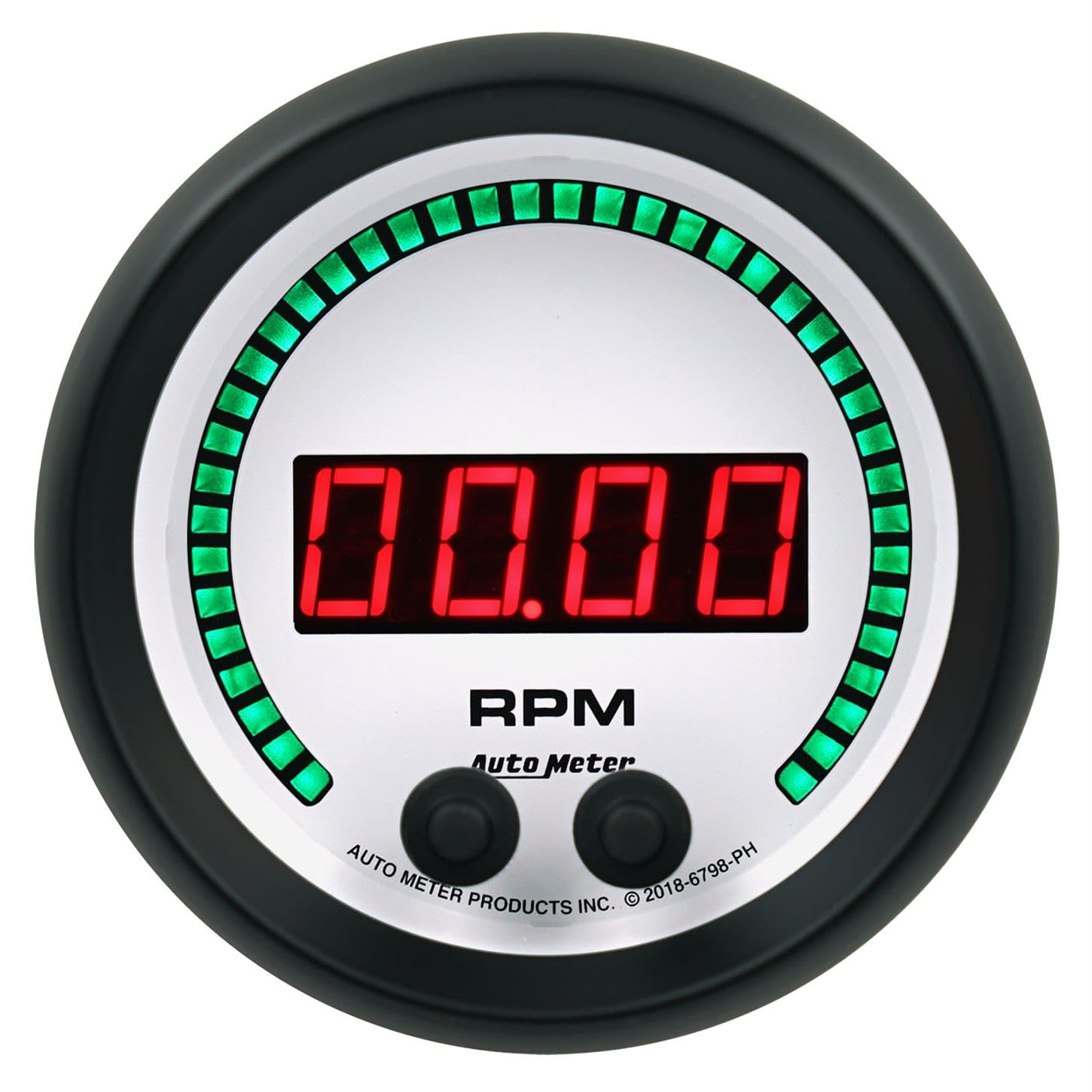 Tachometer AutoMeter 6798-PH Gauge, 3 3/8", 16K RPM, in-Dash, Phantom Elite Digital