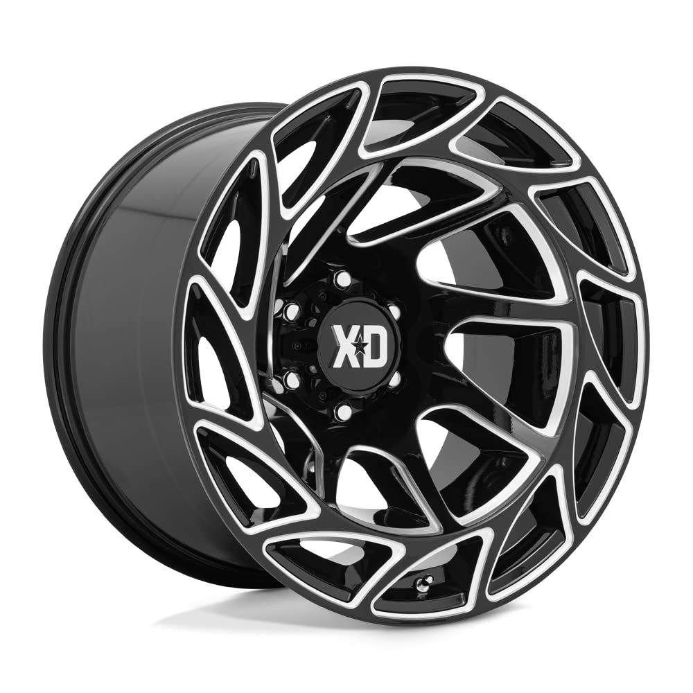 Xd860 Wheels Onslaught Gloss Black Milled Wheel with Alloy Steel (20 x 12. inches /6 x 87 mm, -44 mm Offset)