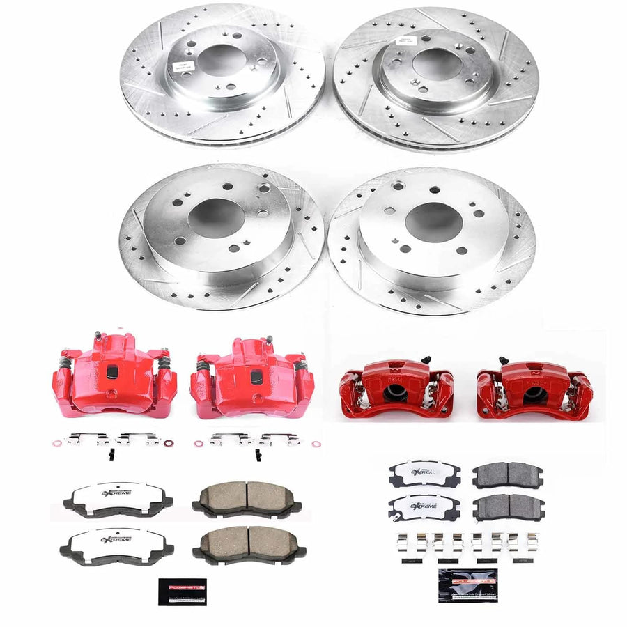 Power Stop Z26 KC2711-26 Front & Rear Street Warrior Brake Kit Mitsubishi For Mitsubishi Eclipse 2006-2012, Mitsubishi Galant 2004-2007 [Model Specific]