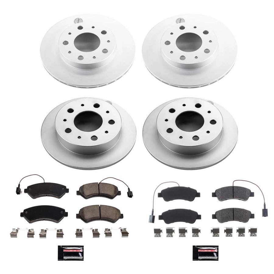 Power Stop Z23 Evolution Front Brake Kit- Coated Rotors and Carbon-Fiber Ceramic Brake Pads