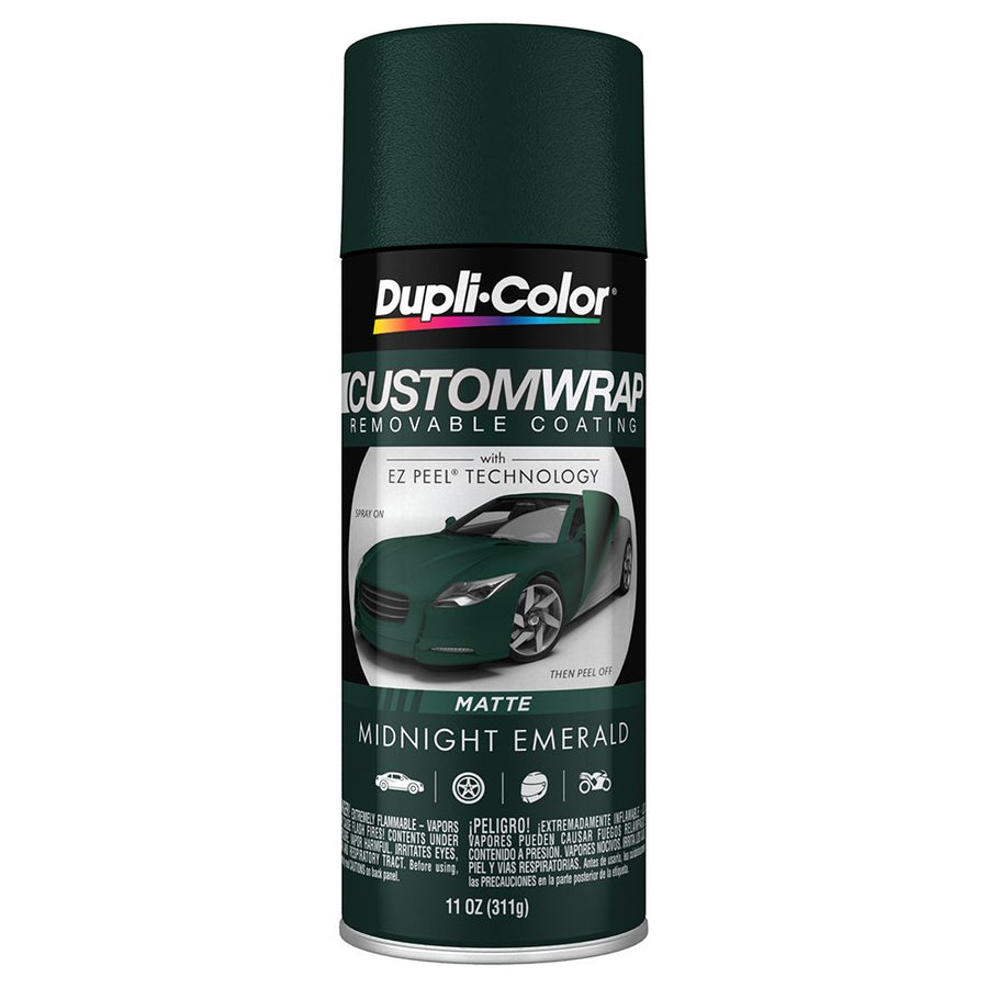Custom Wrap Dupli-Color ECWRC8137 Matte Removable Automotive Paint – Midnight Emerald Spray Paint - 11 oz. Aerosol Can