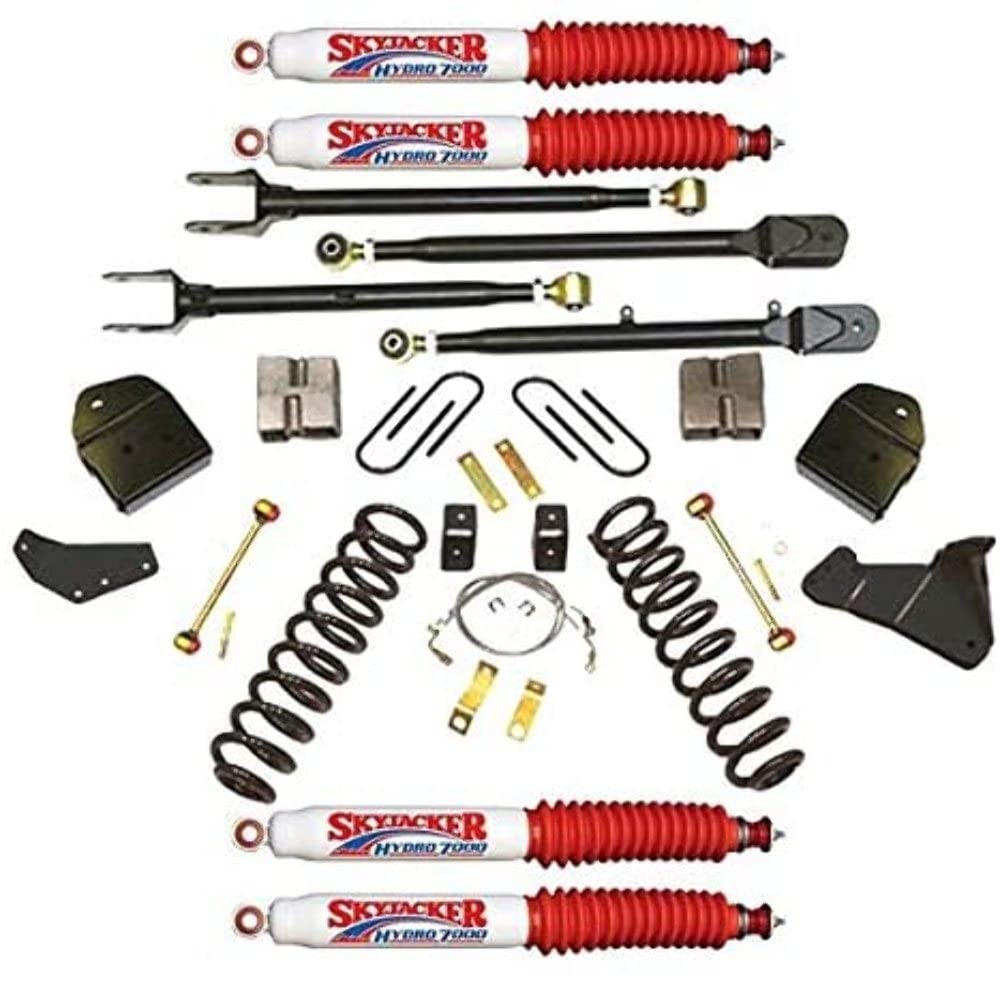 Skyjacker Suspension Lift Kit F84524K-H w/Shock 4 in. Lift 4-Link Conversion Incl. Front Coil Springs Track Bar Bracket Radius Arm Drop Bracket Steering Stabilizer